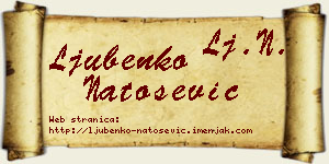 Ljubenko Natošević vizit kartica